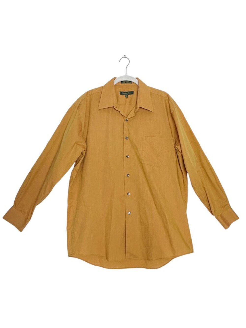 Daniel Gray Men's Long Sleeve Cotton Dress Shirt Mustard Gold - 16 1/2 - 32/33
